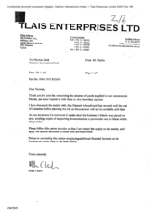 [Letter from Mike Clarke to Norman Jack regarding seizures of goods supplied in Mersin]