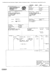 Invoices of 800 cartons cigarettes - Stateline Lights
