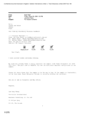 [Letter from Nigel Espin to Garry Lawrinson in regards to Suspect Container]