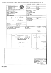 [Invoice from Modern Freight Company LLC on behalf of Gallaher International Limited regarding Sovereign Classic Cigarettes]