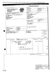 [invoice from Gallaher International Limited to Tlais Enterprises Limited regarding 450 cartons of cigarettes]