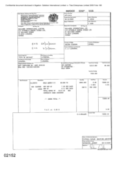 [Invoice to Gallaher International Limited from Atteshlis Bonded Stores Ltd for Gold Arrow FF cigarettes]