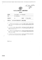 Gallaher Limited[Memorandum from Nikki Hogben to The Undernoted regarding Pack Swap Research]