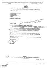 [A letter from Sue James to Mike Clarke regarding 4 x 40` containers shipped on vessel 'Monte Verde' 6th August 2000]