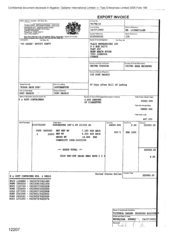 [Export invoice by Tlais Enterprises Ltd to Gallaher International Limited for Dorchester Int'l]