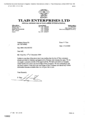 [Letter from P Tlais to Jeff Jeffery regarding fax 20041215]