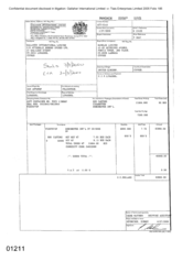 [Invoice from Gallaher International Limited by Irene Matthew]