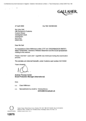 [Letter from Andrew Thomas Carter to Vicky Salt regarding witness statement]