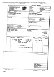 [Invoice from Gallaher International Limited to Tlais Enterprices Ltd regarding Sovereign Classic]