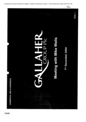 [Gallaher group Plc meeting with Mike Wells on Pack swap survey for cigarette smokers]