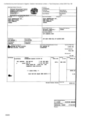 [Invoice from Gallaher International Limited to Tlais Enterprises Ltd regarding Sovereign Classic cigarettes]