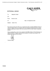 Gallaher Limited[Memo from Norman Jack to Alejandro Ouziel regarding Iranian Visa]