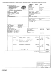 [Galleher International Limited Invoice for Sovereign Classic]