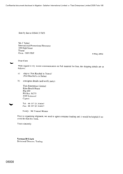 [Letter from Norman BS Jack to C Nebel regarding shipping details]