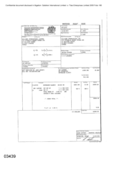 Invoices of 800 cartons of cigarettes - Sovereign Classic