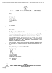 [Letter from Norman BS Jack to Stefan Fitz regarding Cyprus Domestic distribution]