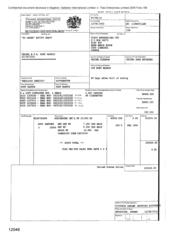 [Export Invoice from Gallaher International Limited to Tlais Enterprises Limited regarding Dorchester Int'l FF]