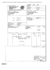 Invoices of 800 cartons of cigarettes - Dorchester Int'l Lights