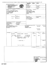 [Invoice from Atteshlis Bonded Stores Ltd on behalf of Gallaher International Limited regarding Sovereign Classic]