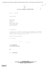 [Letter from PGR Redshaw to G Neaves regarding the enclosed witness statement and a hard copy of the Excel spreadsheet relating to CTIT 490/02 DCIS 520720 dated 19th August]