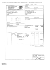 [Invoice from Gallaher international on sovereign classic cigarettes]