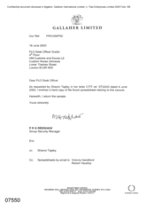 [Letter from PRG Redshaw to FLO desk office regarding CTIT ref ST52/03 dated 4 June 2003]