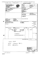 [Export invoice to Tlais Enterprises Ltd regarding 820 cartons of Businessman cigarettes]