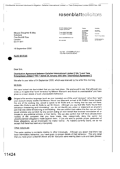 [Letter from Rosenblatt to Slaughter & May regarding the Distribution Agreement between Gallaher International Limited GIL and Tlais Enterprises Limited TEL]