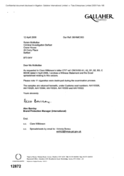 [Letter from Alec Barclay to Roisin McMullan regarding witness statement and the excel spreadsheet relating to the seizure]