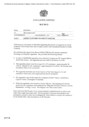 Gallaher Limited[Memo from Jeff Jeffery to The Undernoted regarding Greek customs cigarette seizure]