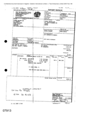 [Export Invoice from Gallaher International by Terry Shelton for Sovereign Classic]