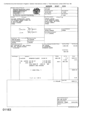 [Invoice from Gallaher International Limited to Namelex Limited for Sovereign Classic]