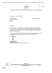 [Letter from Norman Jack to Mike Clarke regarding inland seizure]