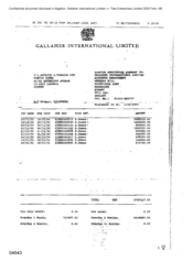 [Gallaher International Limited invoice dates]