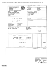 Invoice from Atteshlis Limited on behalf of Gallaher International Limited on Dorchester Int Lights