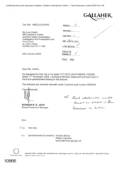 [Letter from Norman BS Jack to Lucy Carbin regarding witness statement and copy of excel spreadsheet relating to seizure]