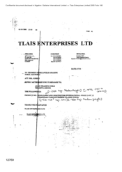 [Note from Tlais Enterprises Ltd to Joseph regarding authorification of cigarette cases]