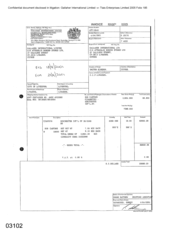 Invoices of 800 cartons of cigarettes - Dorchester Int'l FF