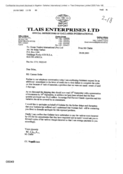 [Letter from M Clarke to Brian Nathan regarding Current Order]