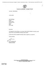 [Letter from PRG Redshaw to P McHugh regarding Excel Spreadsheet Relating to this Seizure]