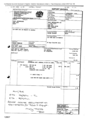 [Export Invoice from Tlais Enterprises Ltd on behalf of Gallaher International Limited on Dorchester Int L Menthol]