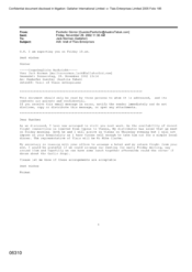 [Email from Gunter Panhofer to Norman Jack regarding a Visit of Tlais Enterprises]