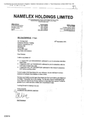 [Letter from Fadi Nammour to Norman Jack regarding attached copies of letters]