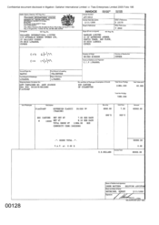 [Certificate of deposit from Gallaher International Limited to Atteshlis Bonded Stores for Sovereign Classic Gold cigarettes]