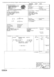 [Invoice from Gallaher International Limited to Namelex Limited for Sovereign Classic cigarettes]