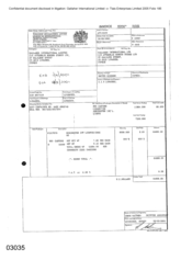 Invoice of 800 cartons of cigarettes Dorchester Int'l Lights