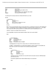 [Email from Norman Jack to Peter Whent regarding the blom letter of credit]