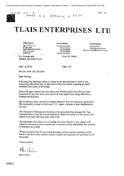 [Letter from Mike Clarke to Norman Jack regarding demand from buyers of Sovereign]