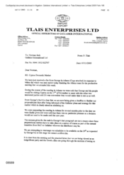 [Letter from P Tlais to Norman Jack regarding Cyprus Domestic Market]