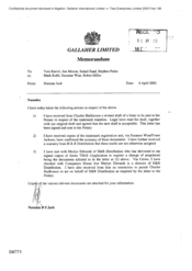 Gallaher Limited [Memo from Norman Jack toTom Keevil, JonMoxon, Suhail Saad, Stephens Perks regarding Namelex]